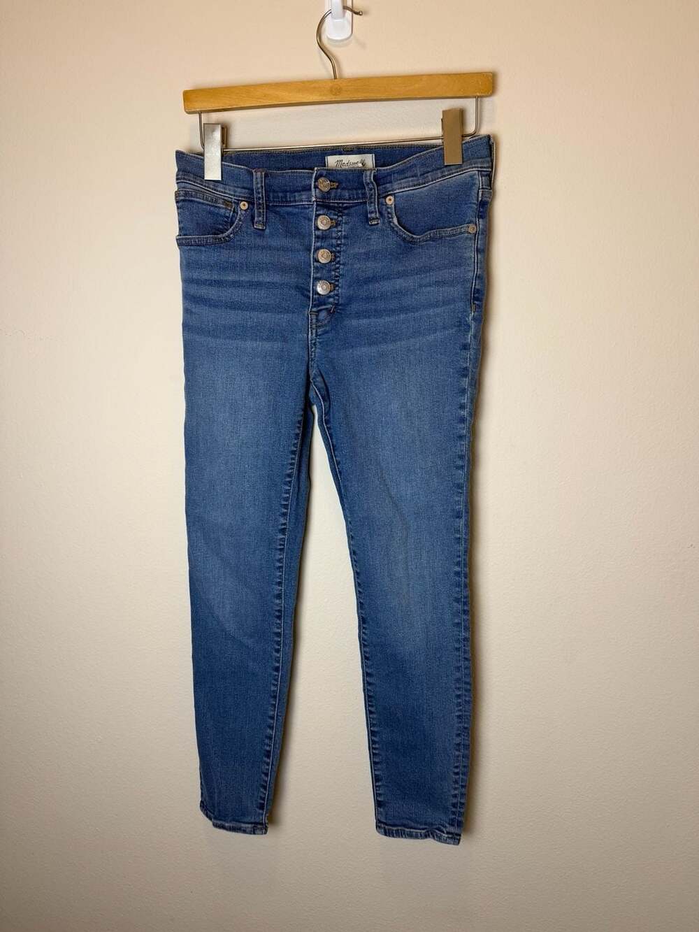 Madewell 9" Mid-Rise Skinny Jeans Size 28P Blue Denim